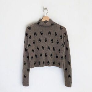 Skull Cashmere 360 Cashmere Vienna Cropped Funnel Neck Sweater Porcupine XS